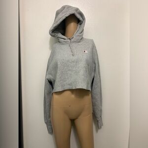 Women’s Small Grey Champion Crop Hoodie